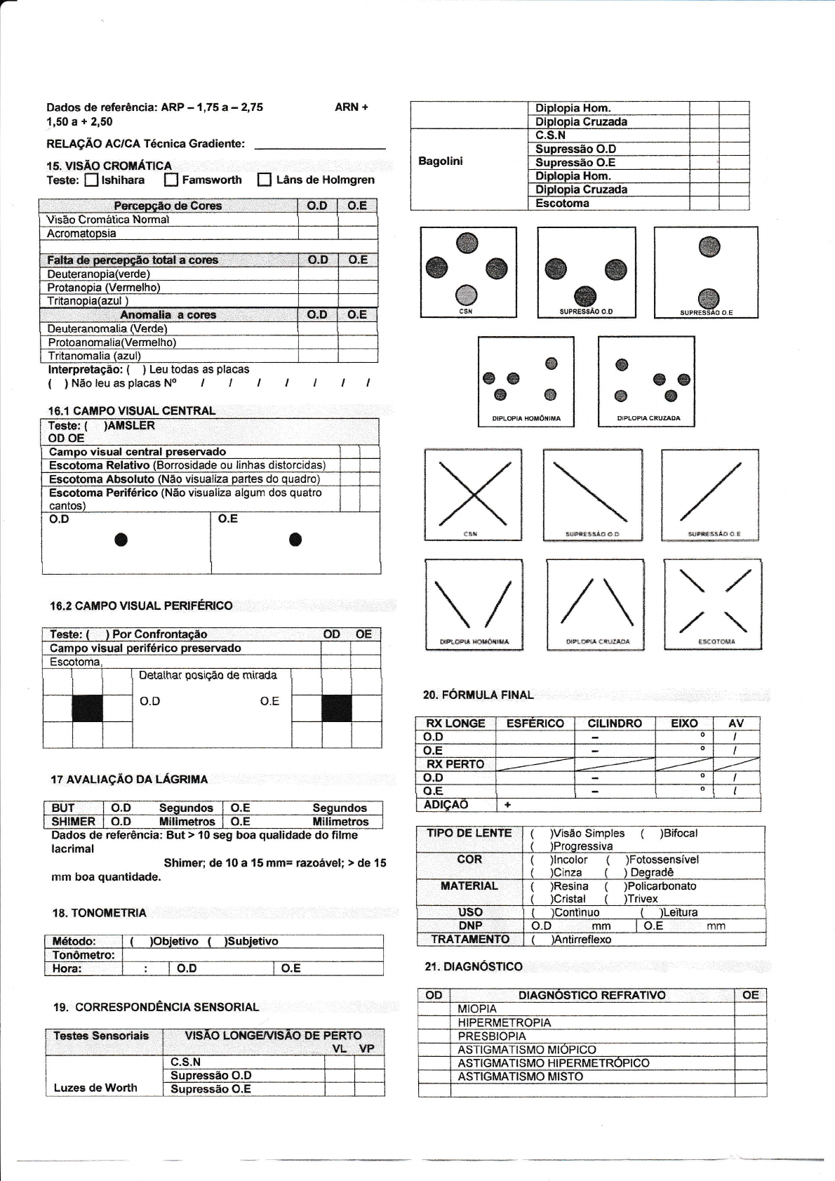 Anamnese PDF, PDF, Optometria