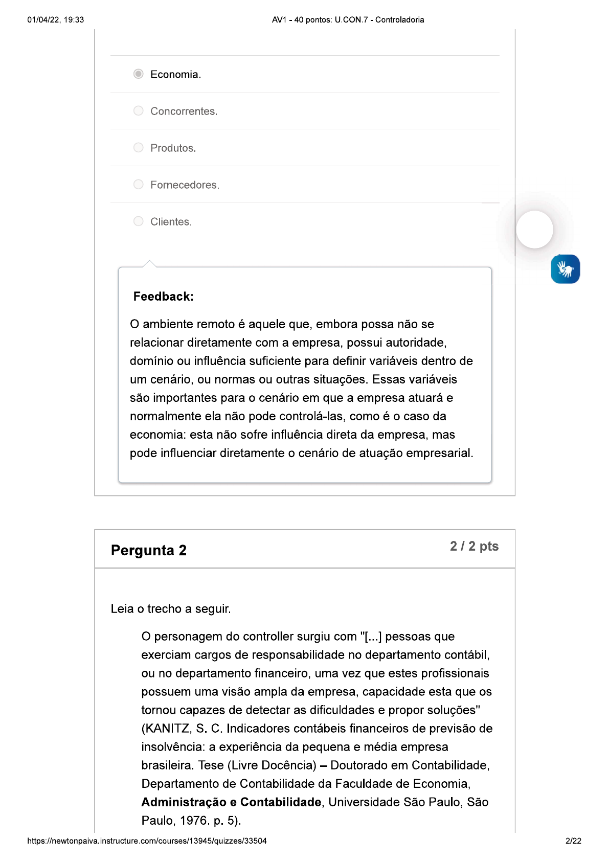 AV1 40 Pontos Controladoria Controladoria