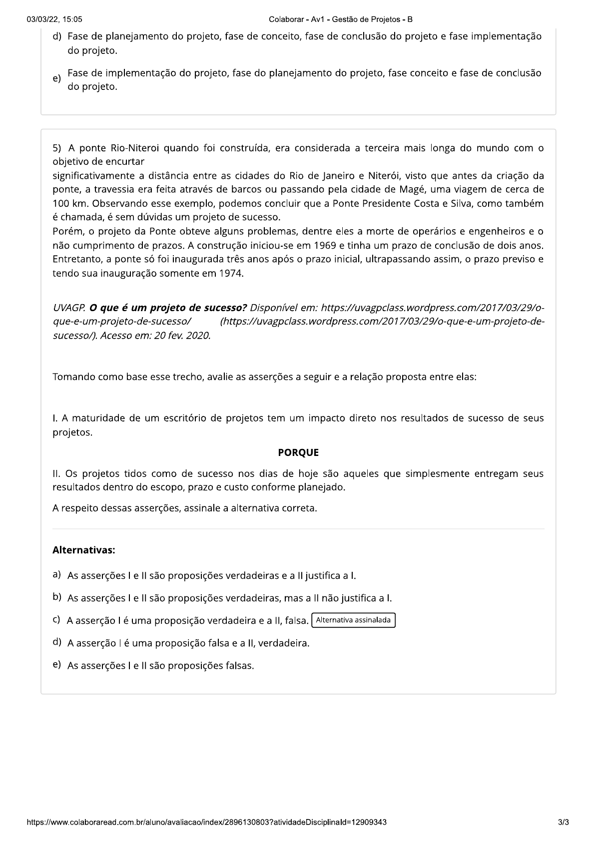 Av1 - Gestão De Projetos - B - Gestao De Projetos L