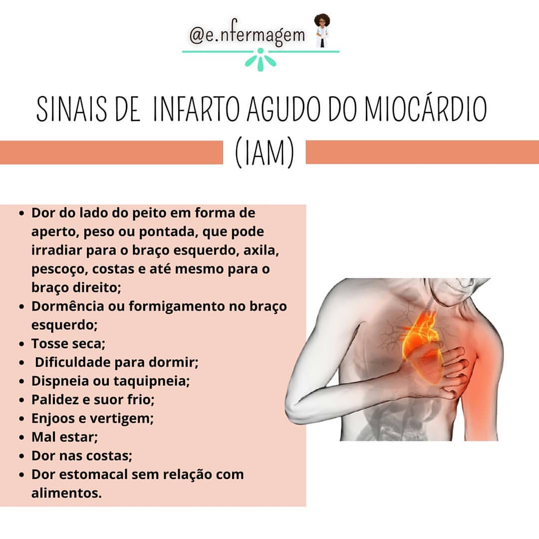 PRINCIPAIS SINAIS DO INFARTO - Enfermagem