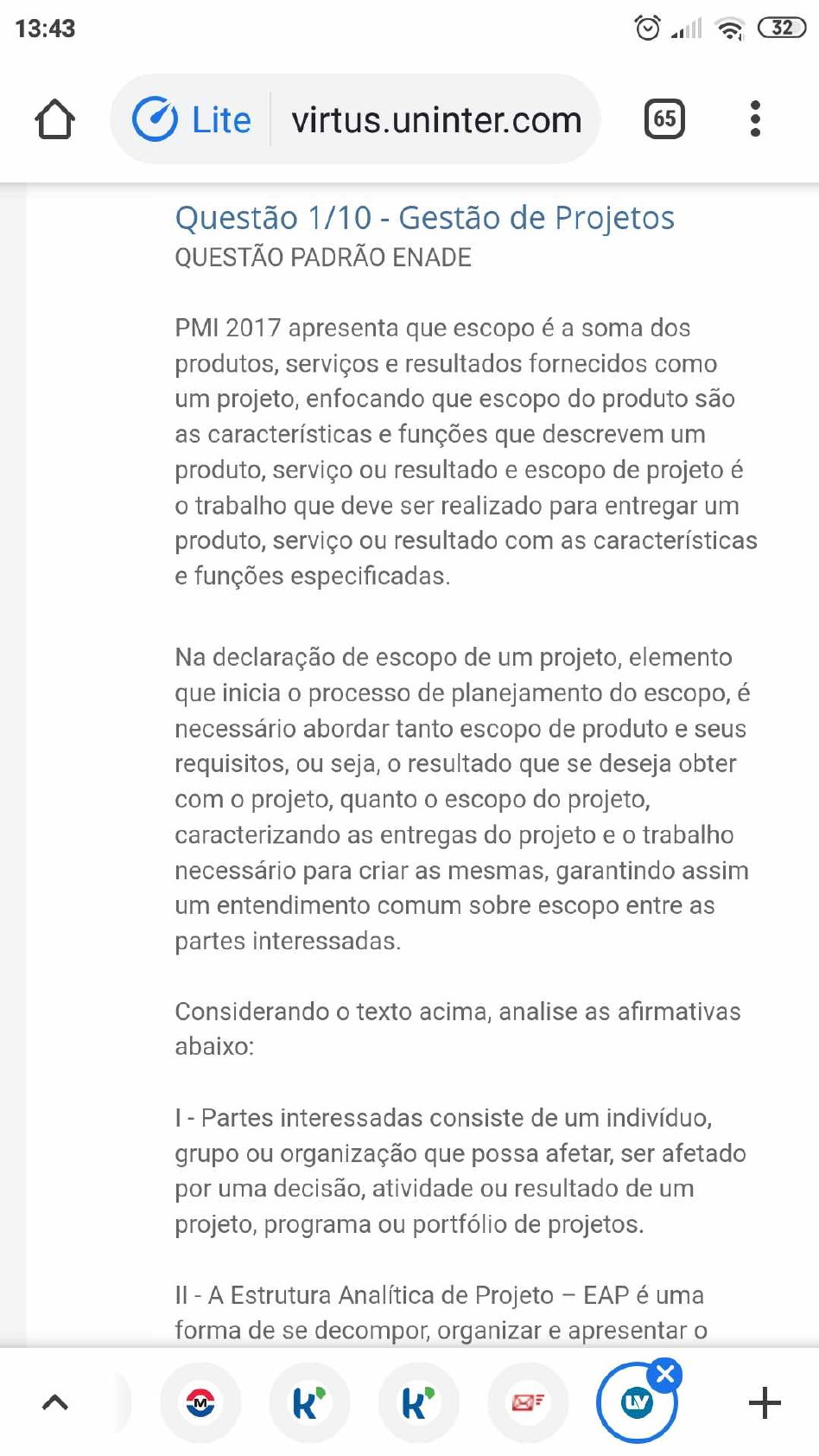 Apol Gestão De Projetos - Gestao De Projetos L