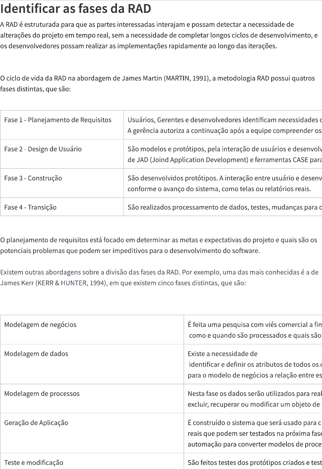 Fases do RAD - Programação Python