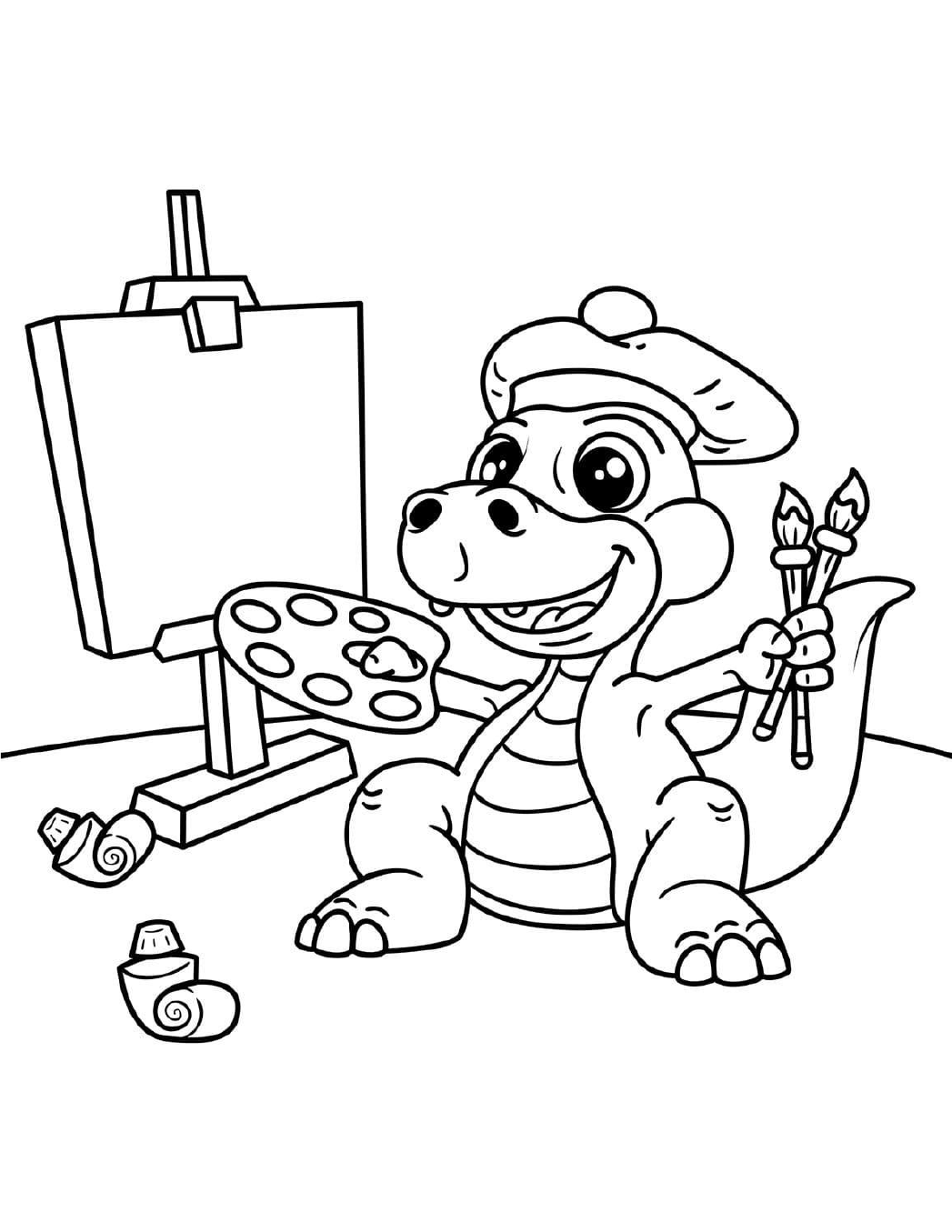 Desenho infantil para colorir - Dinossauro para colorir e imprimir -  Educação Especial