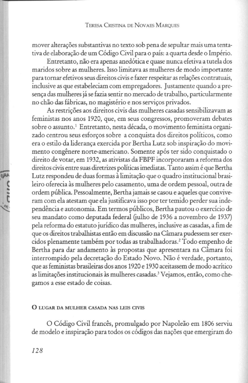 A mulher casada no CC 16 Ou, mais do mesmo Teresa Cristina - Direito Civil V