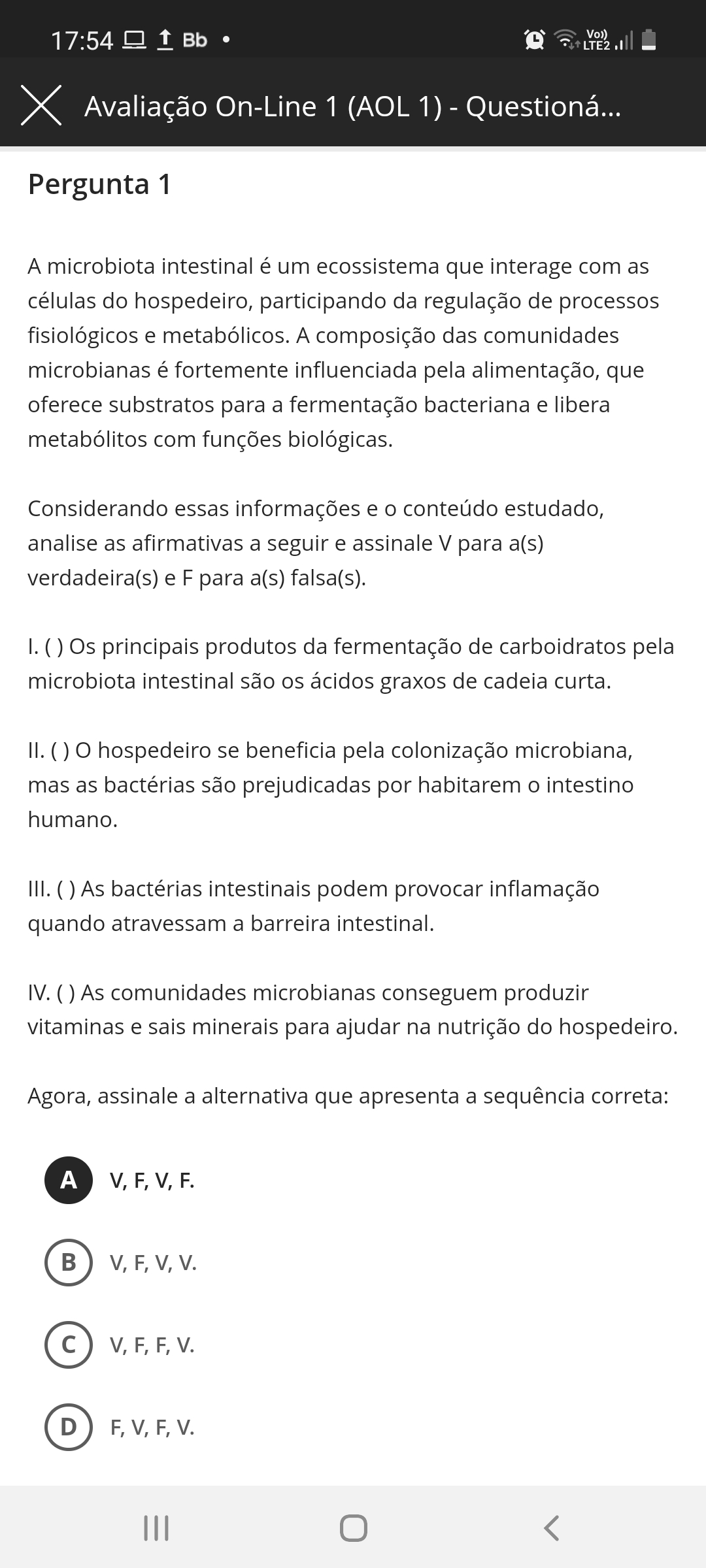 Questionário Nutrição Clínica