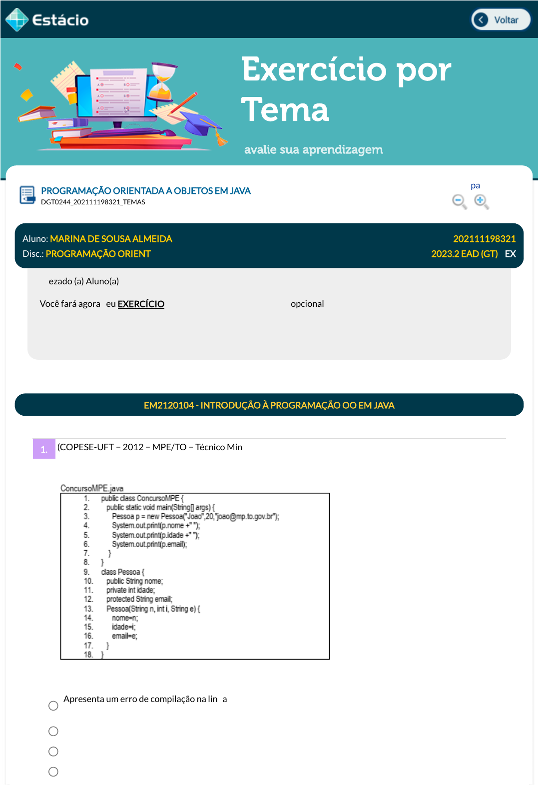 Java básico - Módulo 08 - Introdução à programação orientada à objetos oo -  classes