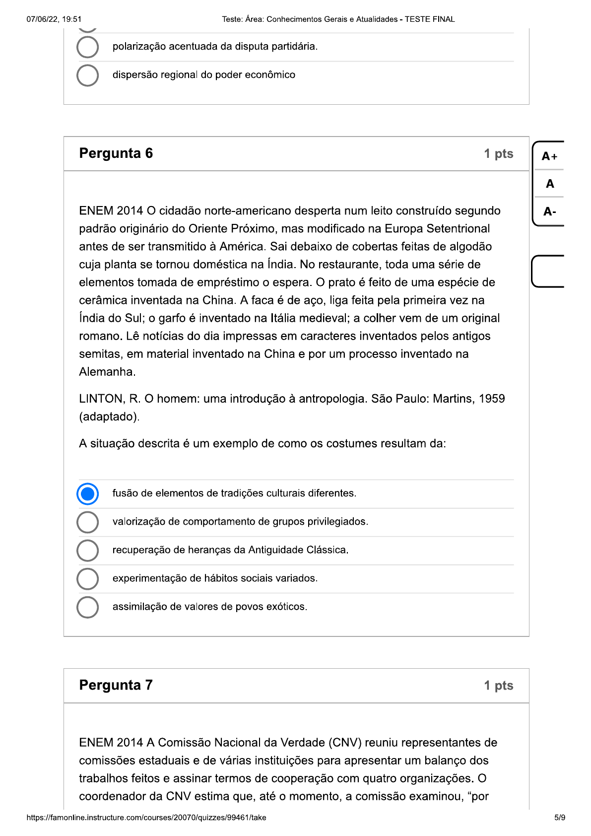 QUIZ de CONHECIMENTOS GERAIS e atualidades #4