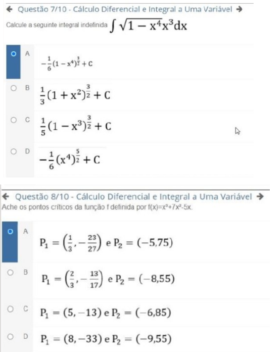 Apol Calculo C Lculo Diferencial E Integral A Uma Vari Vel