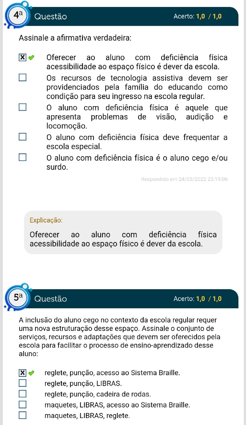 Simulado Educação Especial 2022.1 - Educação Especial