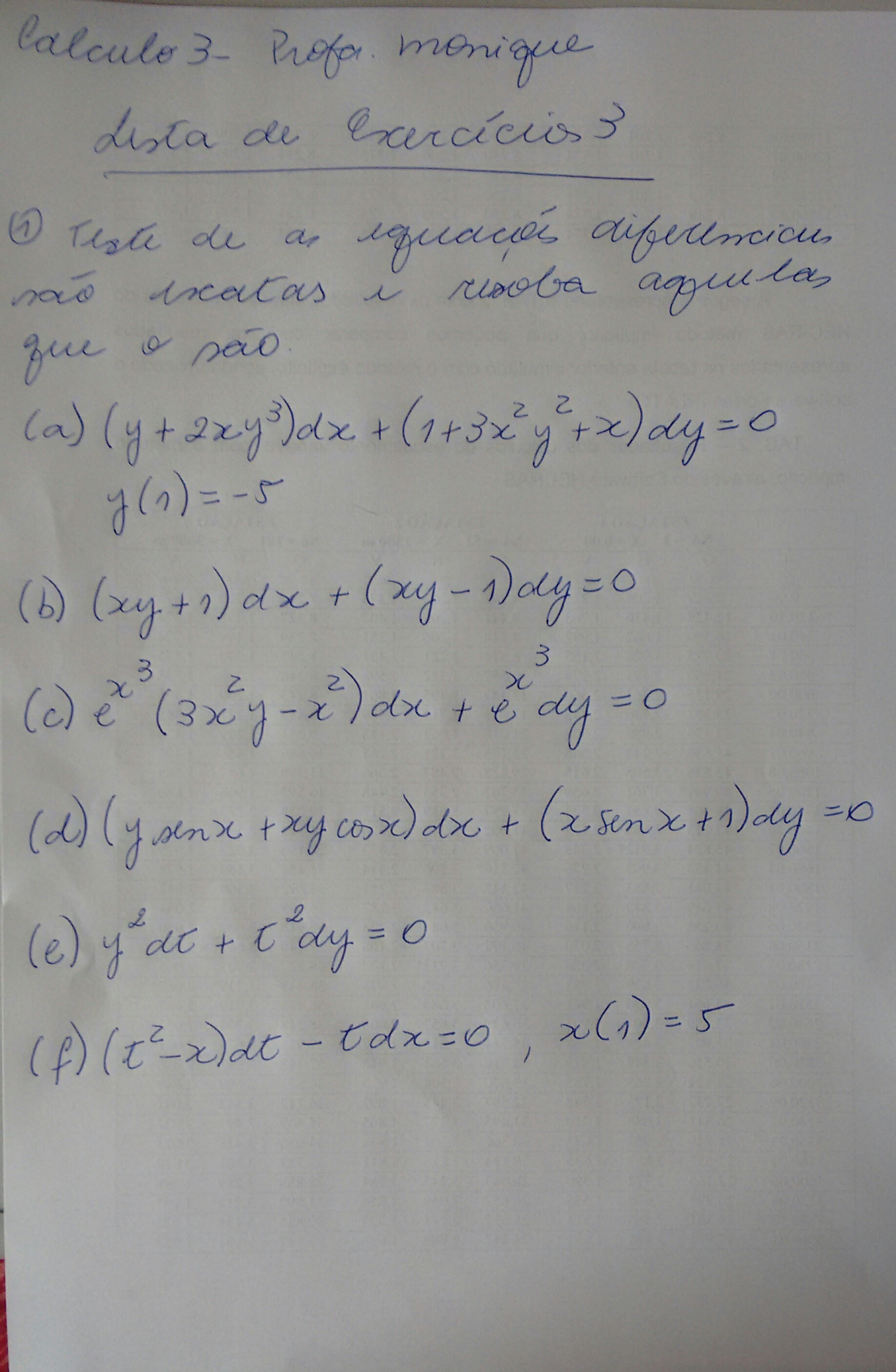 Lista De Exercicios Calculo 2 Cálculo Ii