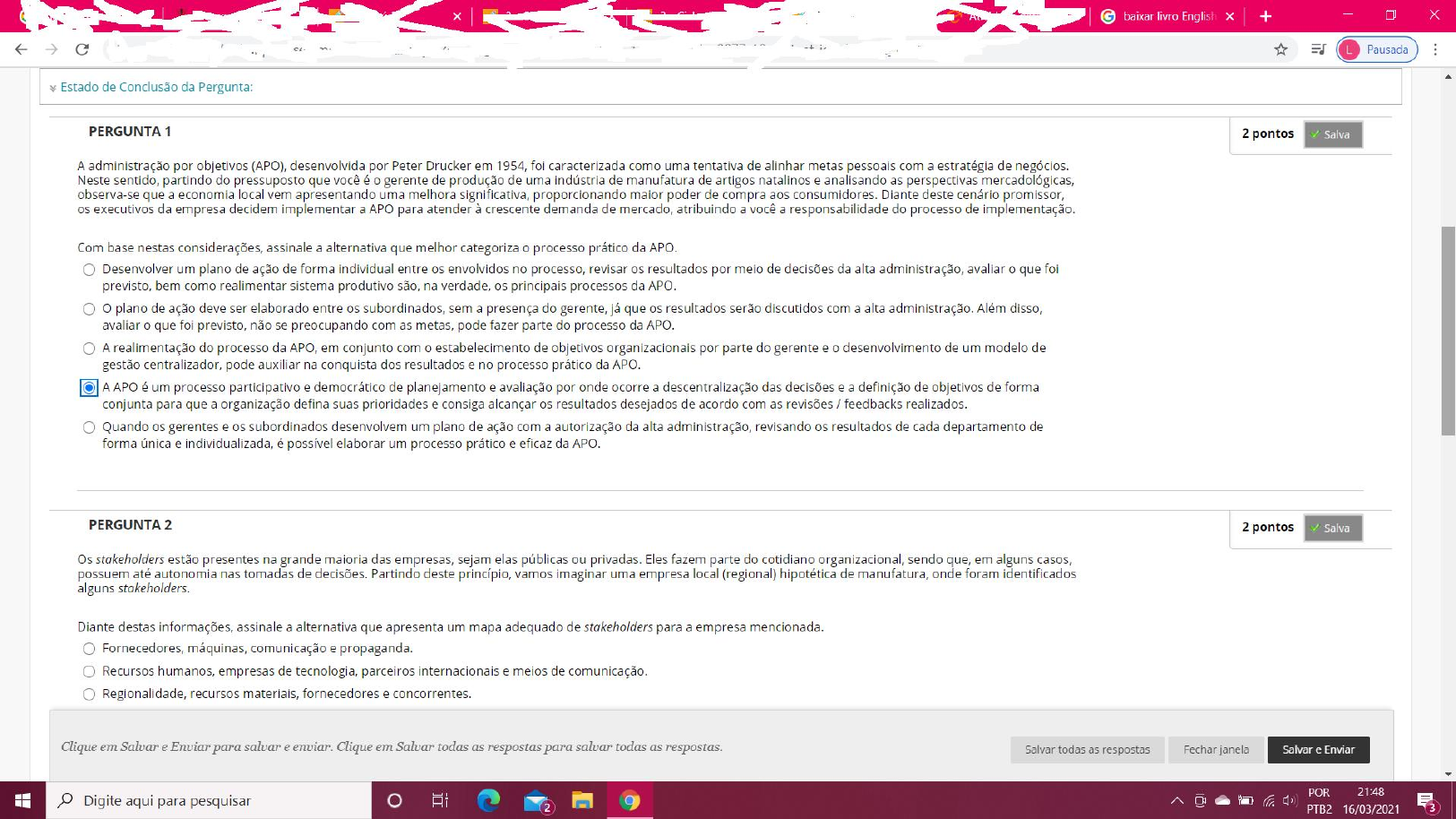 Atividade Para Avaliação Semana 3 Administração 2 Univesp 2021