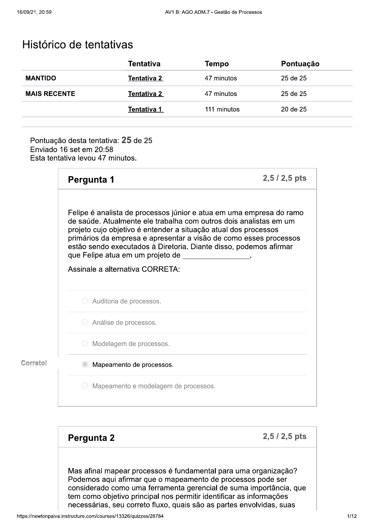 GESTÃO DE PROCESSOS - AV1 B - Gestão De Processos