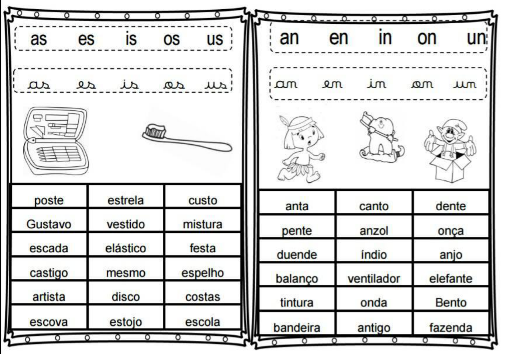 alfabetização-siladas-números-letras - palavras