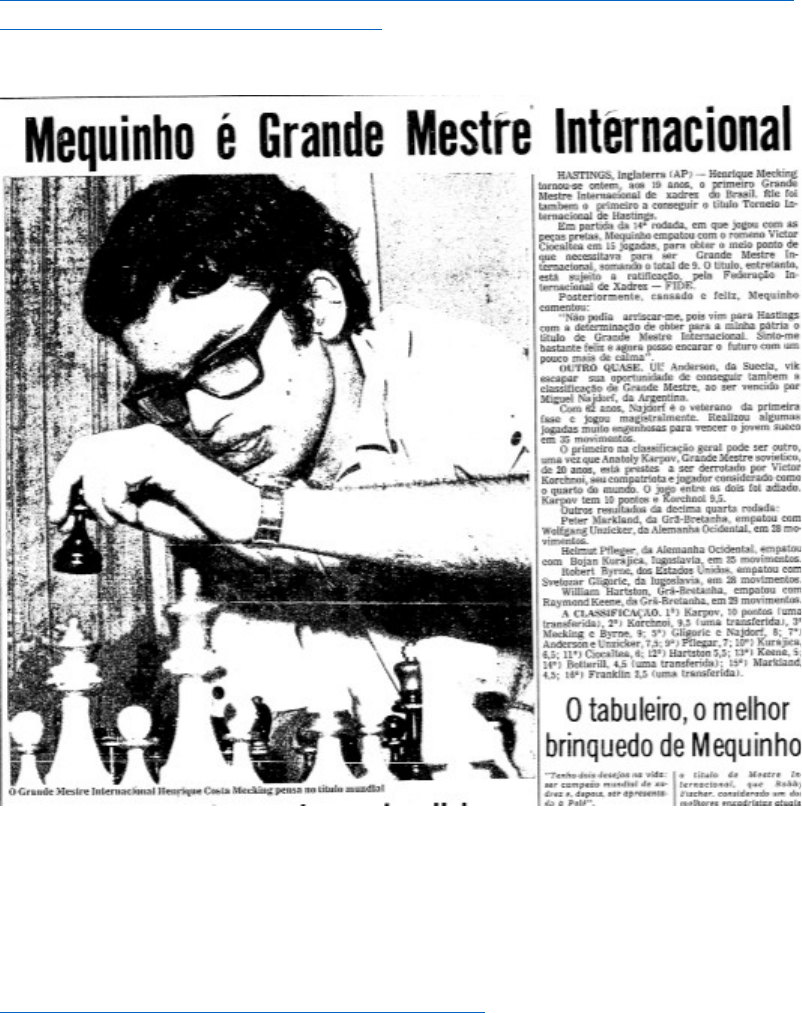 1972: Mequinho ganha título de Grande Mestre Internacional de