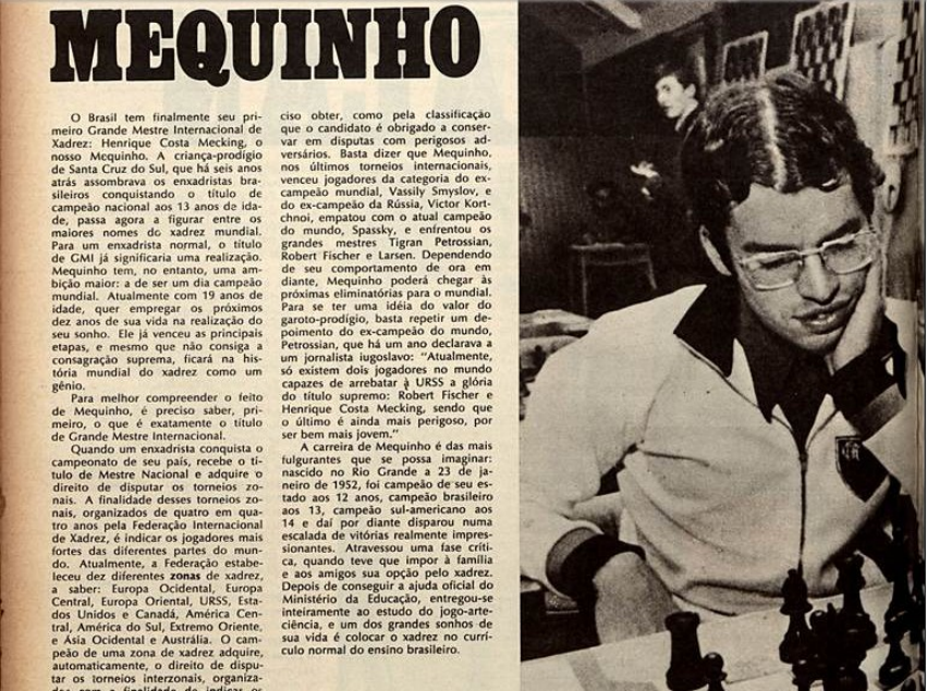 Sou o profeta do apocalipse', diz Mequinho, 1º brasileiro grande mestre de  xadrez : r/brasil