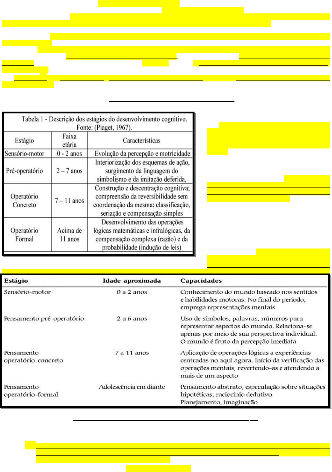 Resumo desenvolvimento da crian a PIAGET Psicologia