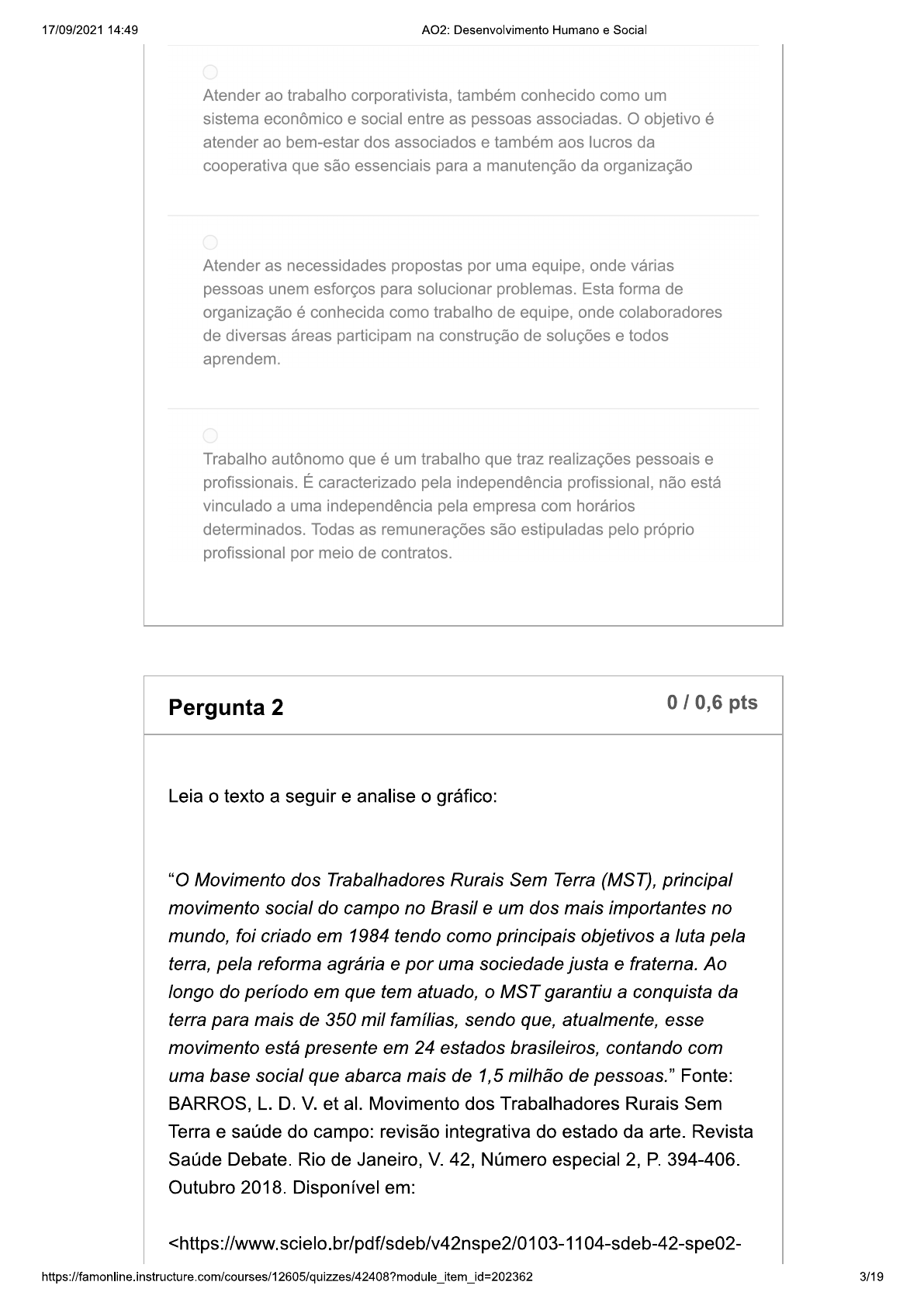 AO2 DESENVOLVIMENTO HUMANO E SOCIAL - Contabilidade / Ciências Contábeis