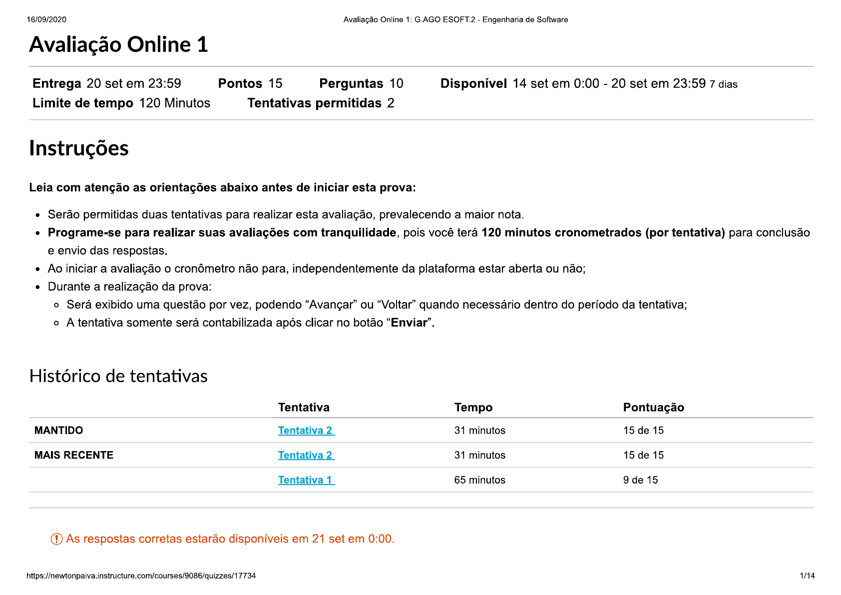 Eng De Software AV1 - Engenharia De Software I