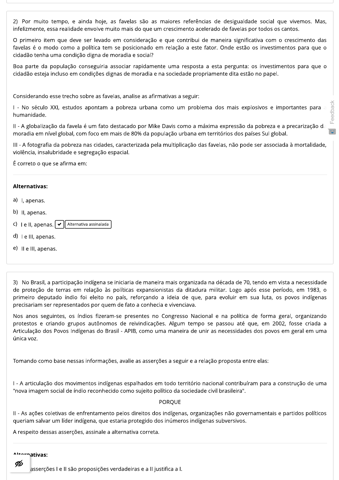 Av1 Sociedade Brasileira E Cidadania - ENSINO