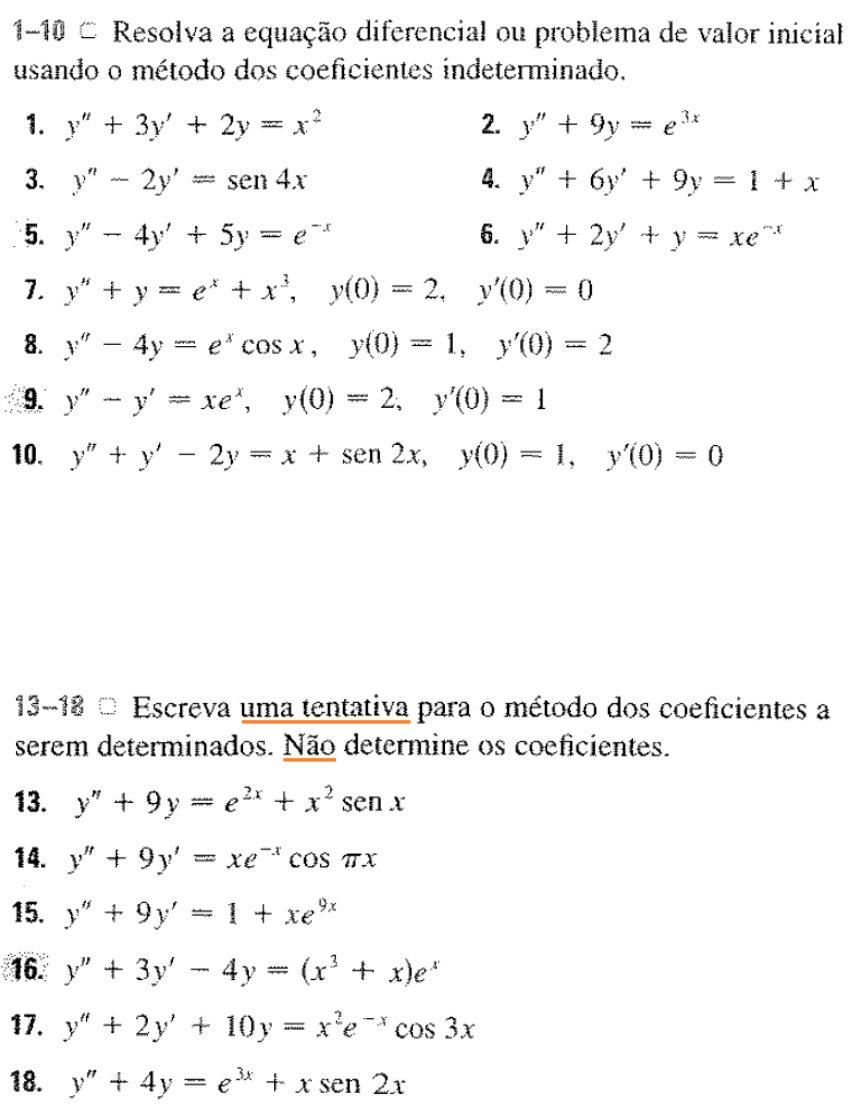 Lista De Exercicios Iii Equacoes Diferenciais Ordinarias 2