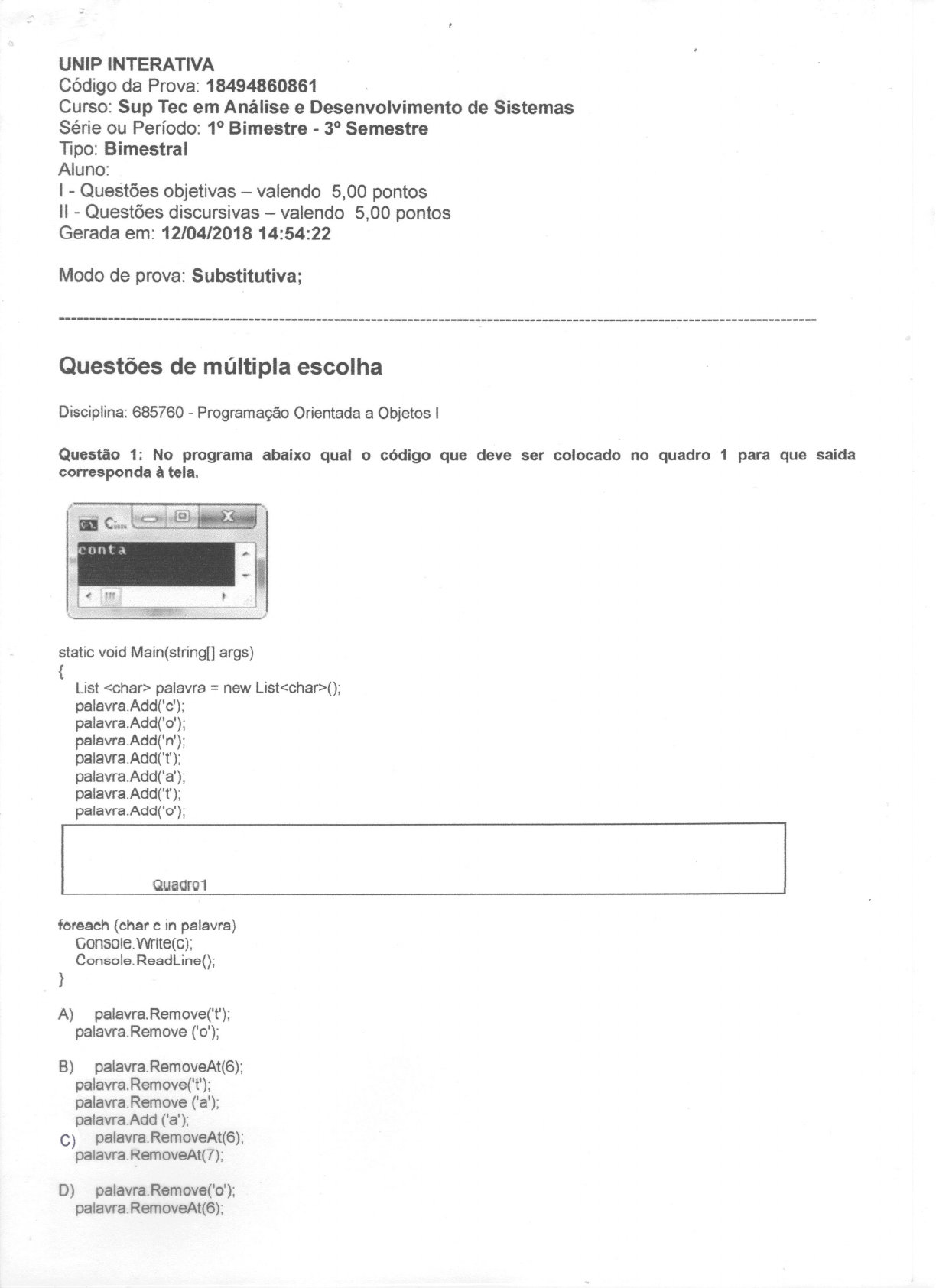 GitHub - thiagoaraujocampos/programacao-orientada-a-objetos: Programação  desenvolvida durante a disciplina de POO. Repositório criado para  aprendizado e organização do conteúdo da disciplina.