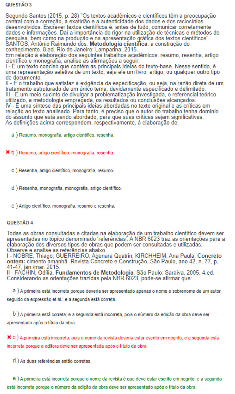 Prova De Metodologia Da Pesquisa Científica Com Gabarito