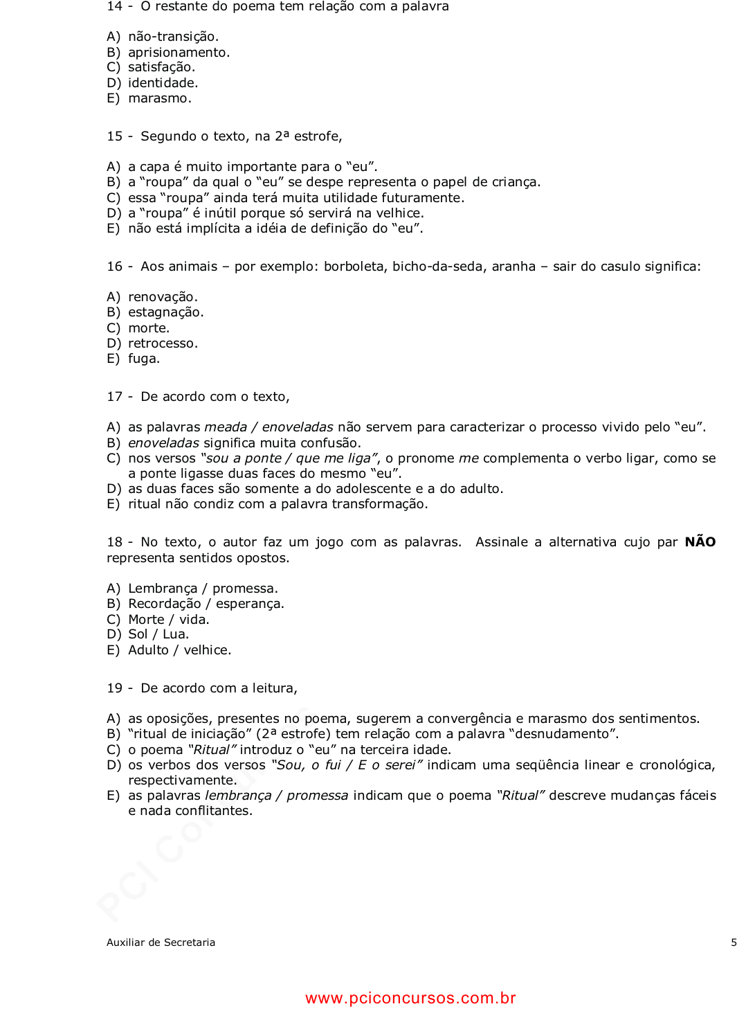 Prova MPEMS - FADEMS - 2007 - para Auxiliar de Secretaria.pdf - Provas de  Concursos Públicos