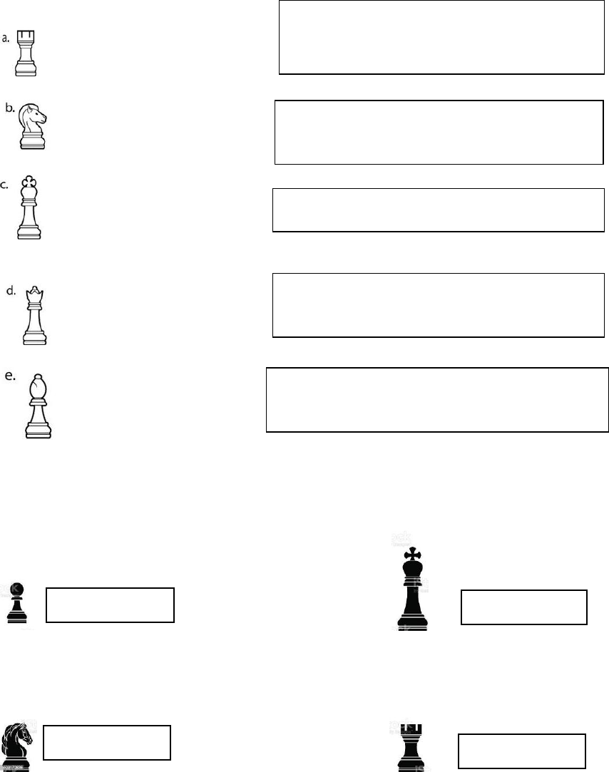 Assinale a alternativa correta em relação às peças do Xadrez: a) A