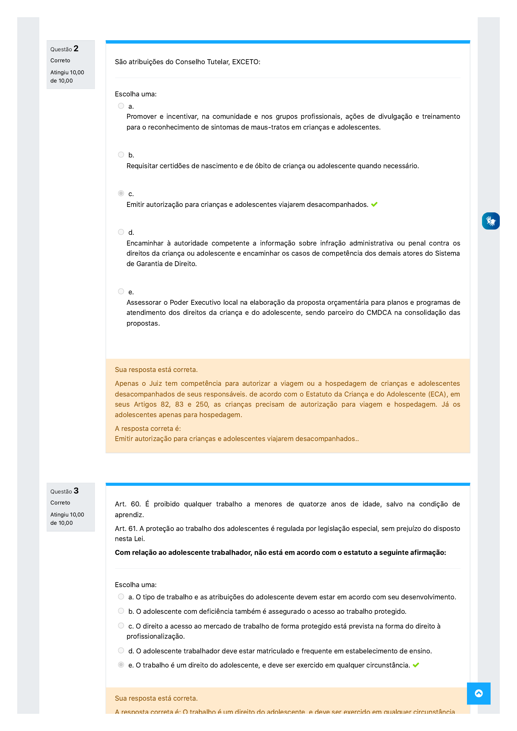 OELA cria e aplica QUIZ sobre conhecimentos gerais em relação ao Estatuto  da Criança e do Adolescente (ECA)