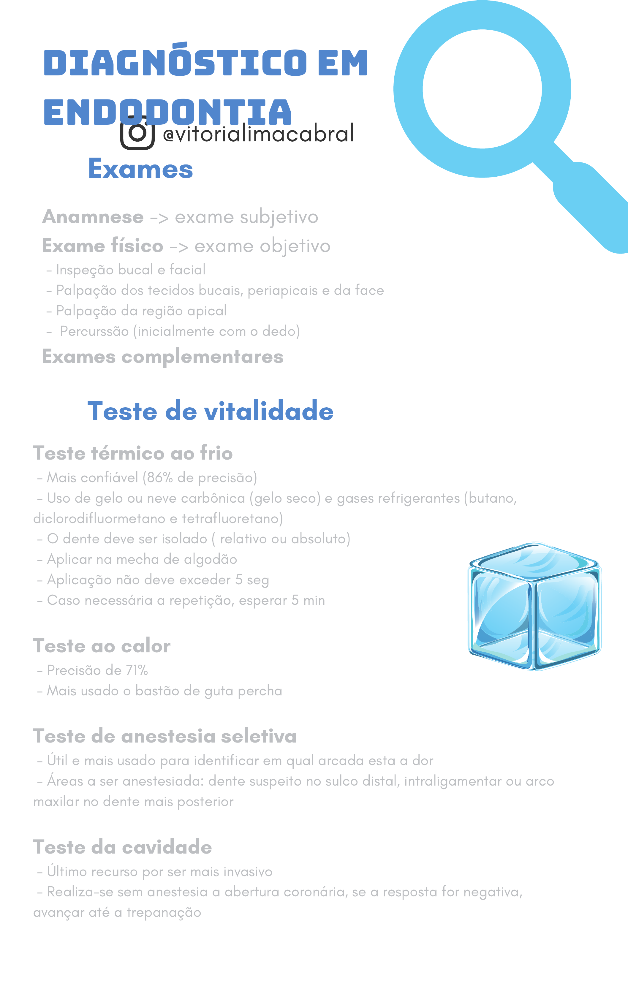 Diagnóstico Endodontia - Resumo - Endodontia