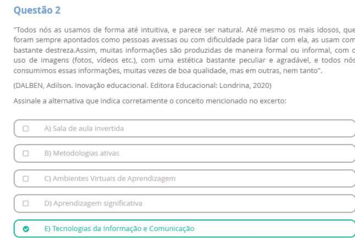 PROVA PRESENCIAL - 1 CHAMADA - EDUCAÇÃO INCLUSIVA - B - Educação ...