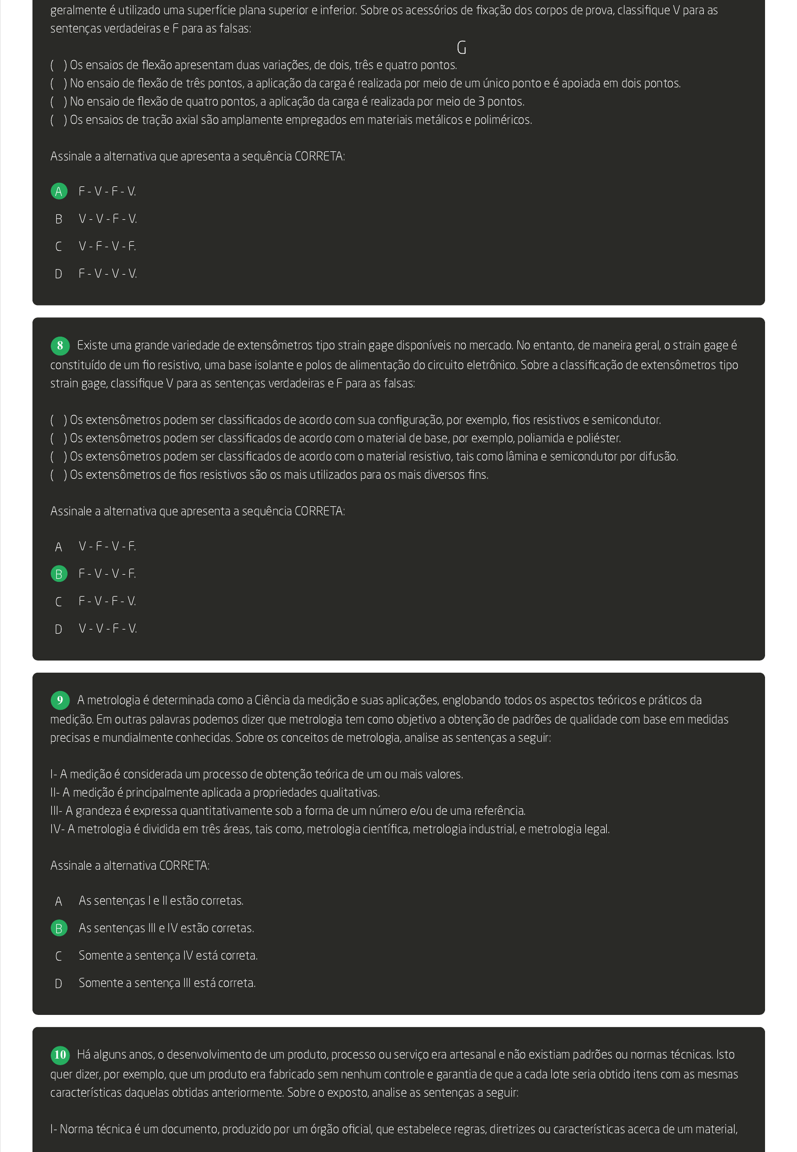 Grátis: Avaliação I - Ciência, Tecnologia e Resistência dos Materiais -  Questões Resolvidas com Gabarito em PDF, image size:1571x2269