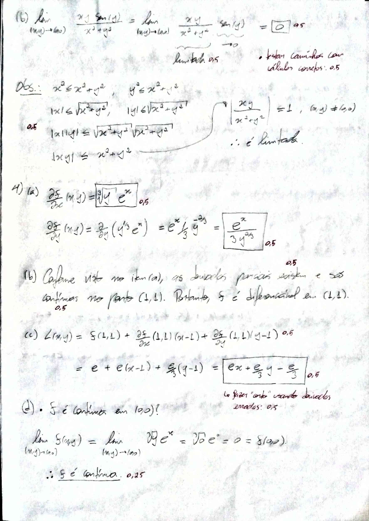 Gabarito Vr P1 Calculo 2b 2019 1 Pedro Roberto Turma H Cálculo Ii