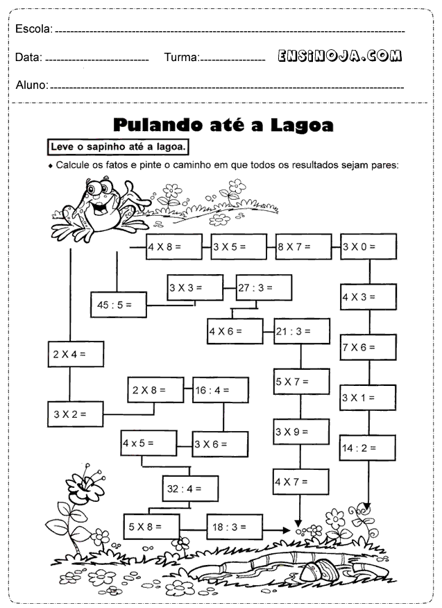 Atividades de Matemática para 3º Ano do Ensino Fundamental