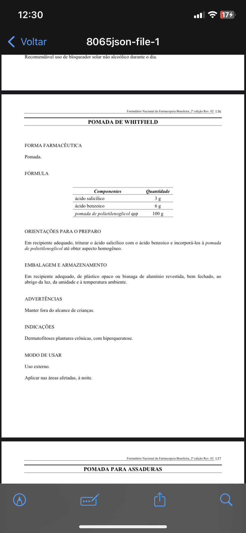 pomada sede whitfield Farmacotécnica II