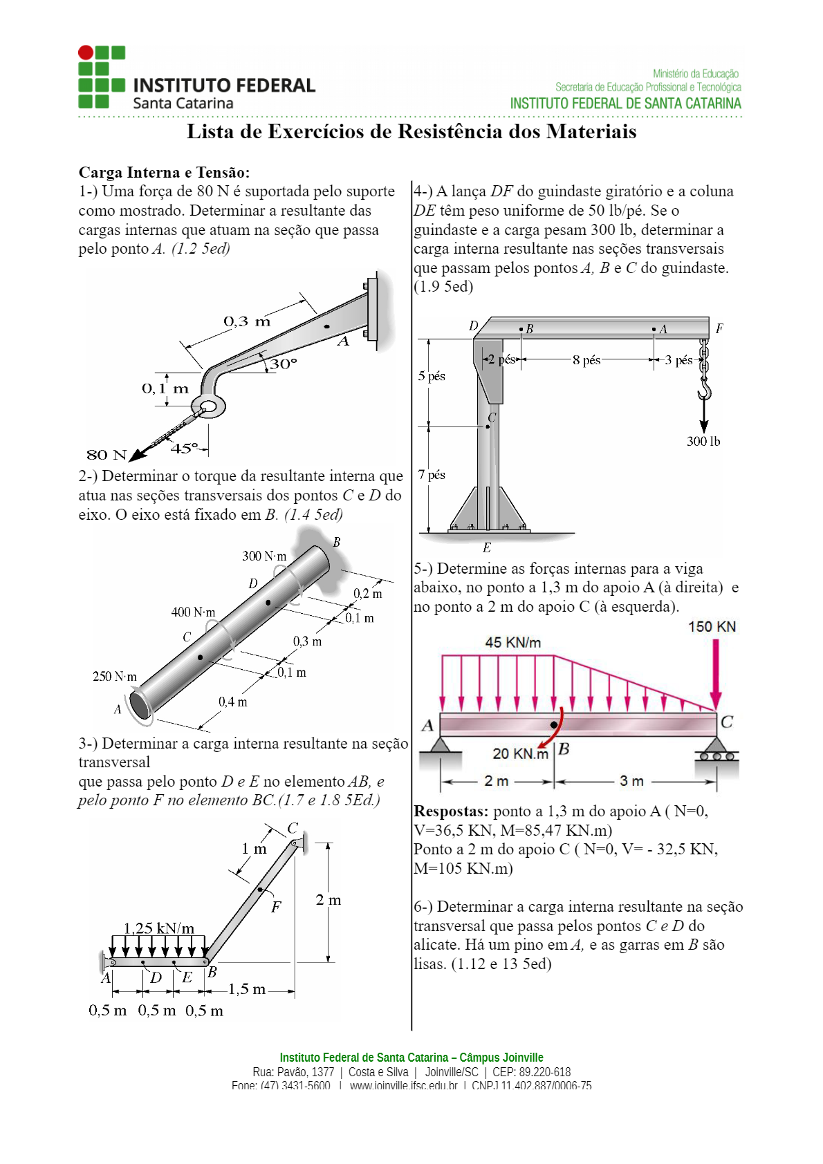 Lista De Exercícios De Resistência Dos Materiais Pdf Free Download Física I 4418