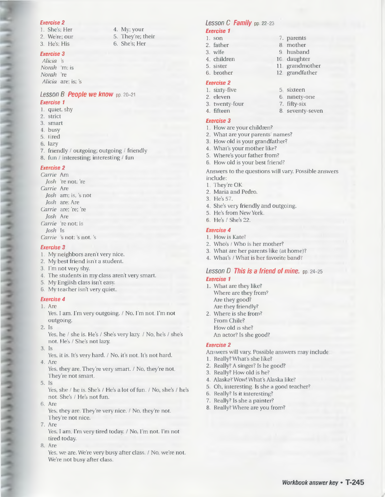 touchstone 1 Work Book Answer Key 1s ed - Inglês