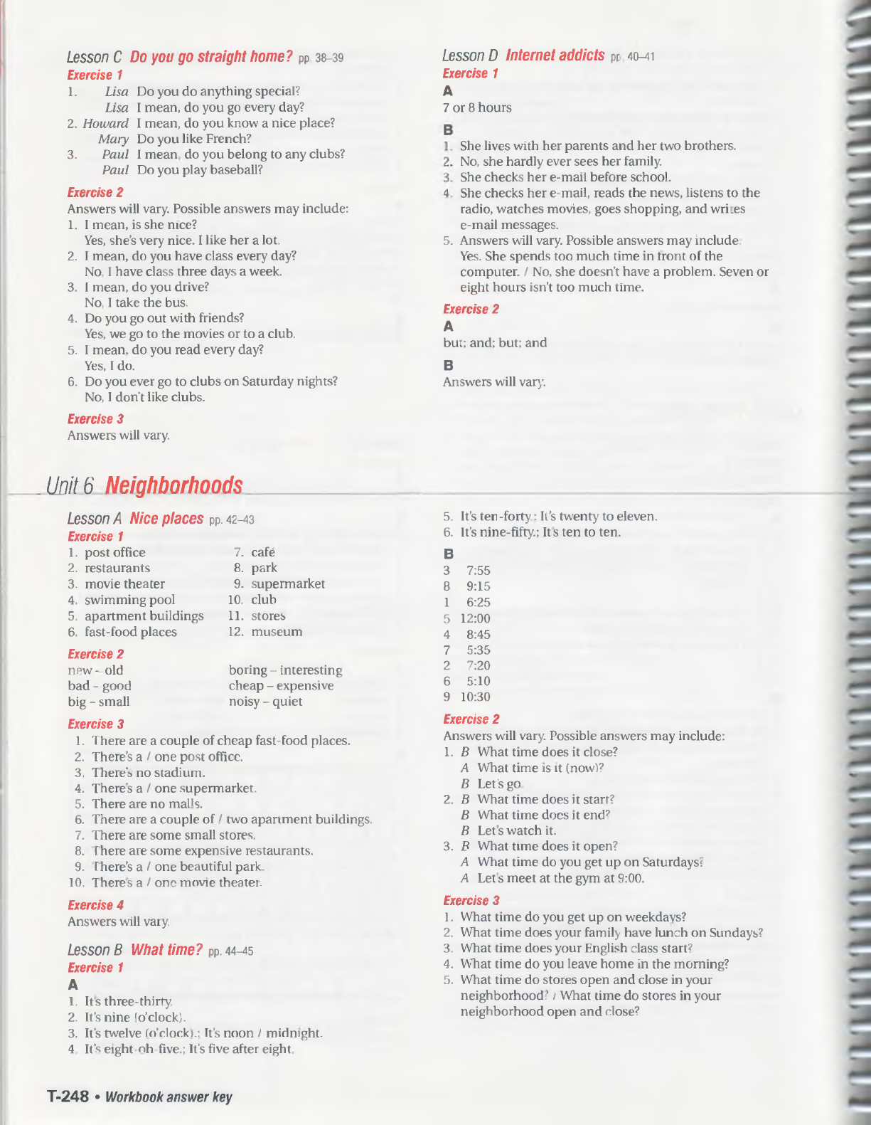 touchstone 1 Work Book Answer Key 1s ed - Inglês