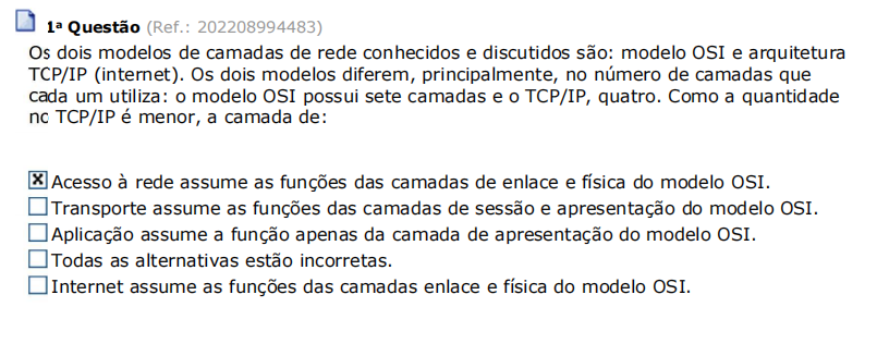 Os Dois Modelos De Camadas De Rede Conhecidos E Discutidos São Modelo Osi E Arquitetura Tcpip 1214