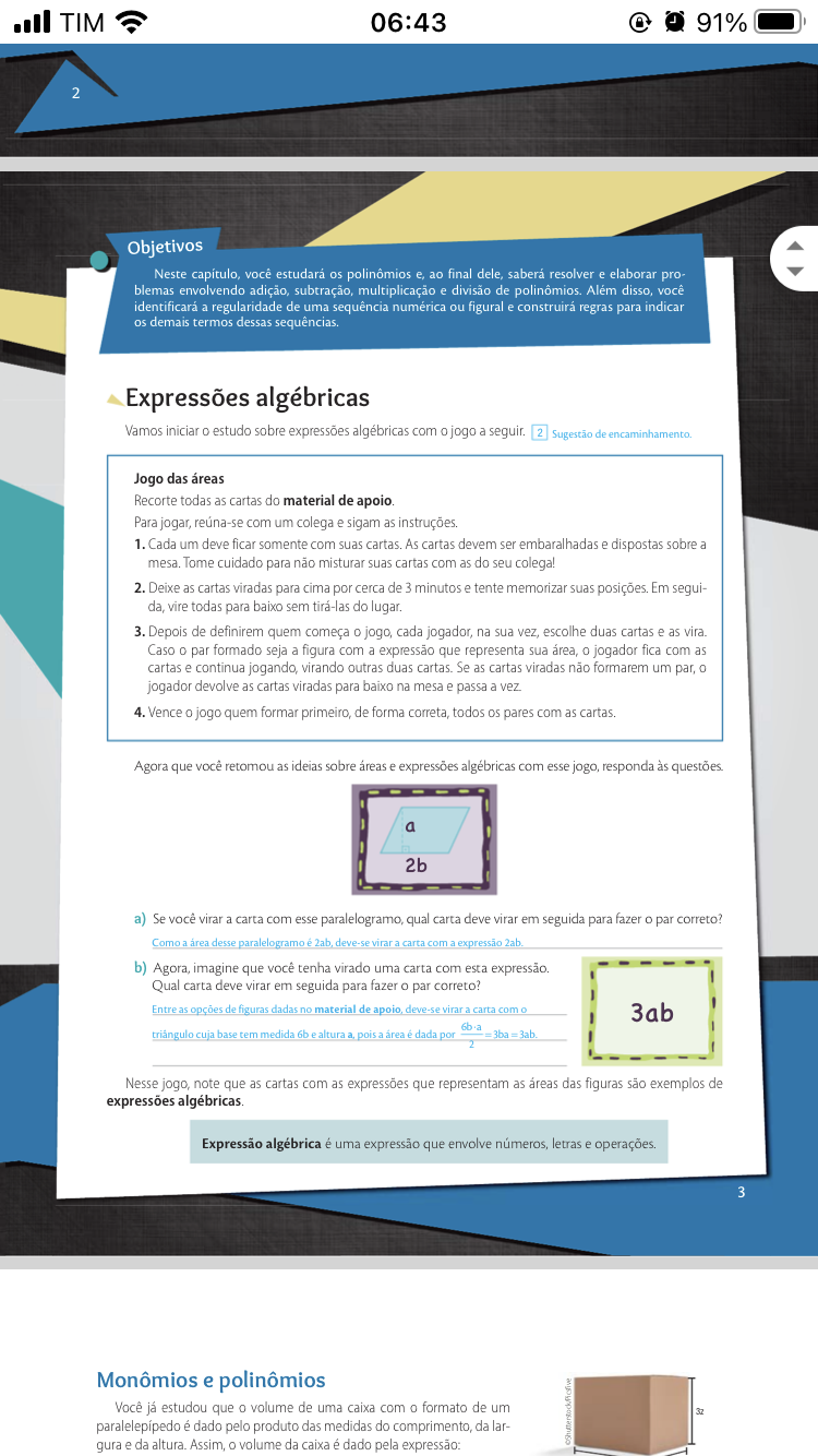 8º ano exercícios da apostila (volume 3)