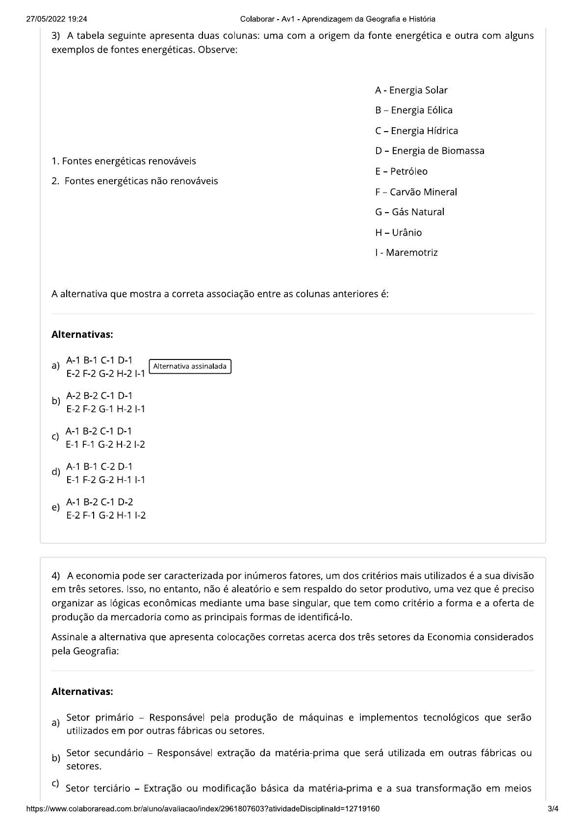 Av2 Aprendizagem Da Geografia E História