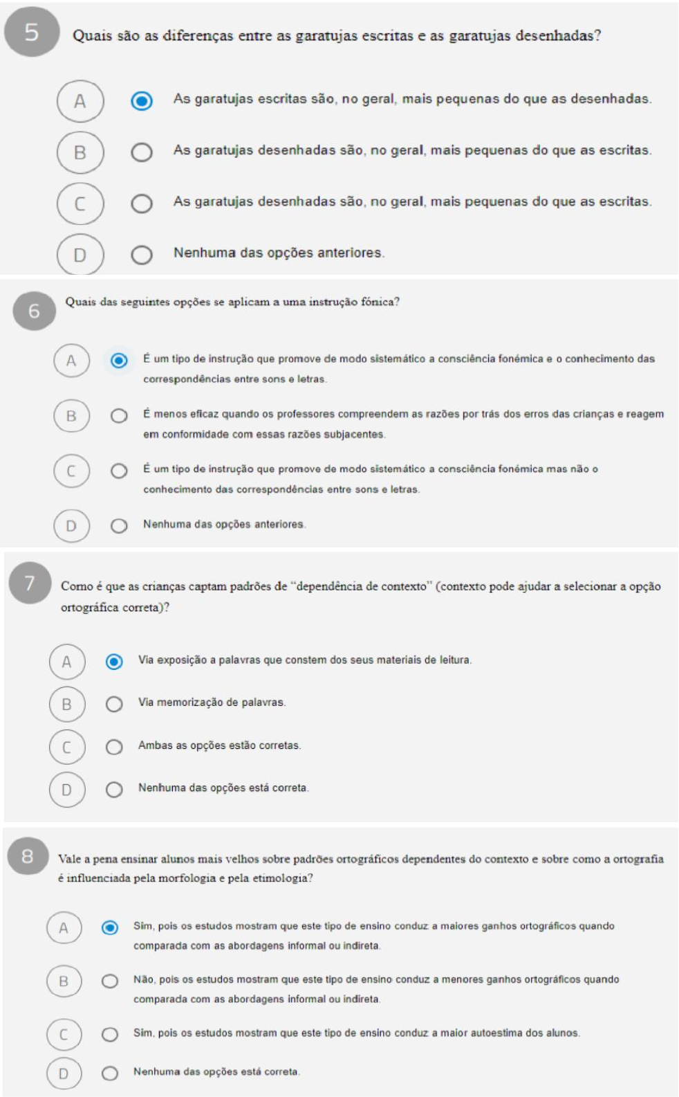 10 Quiz Aprender a escrever palavras - Alfabetização e Letramento