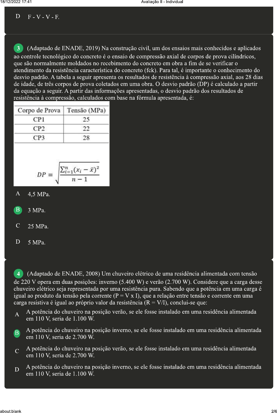 AVALIAÇÃO II Tópicos Especiais Em Engenharia Civil (19655) - Tópicos ...