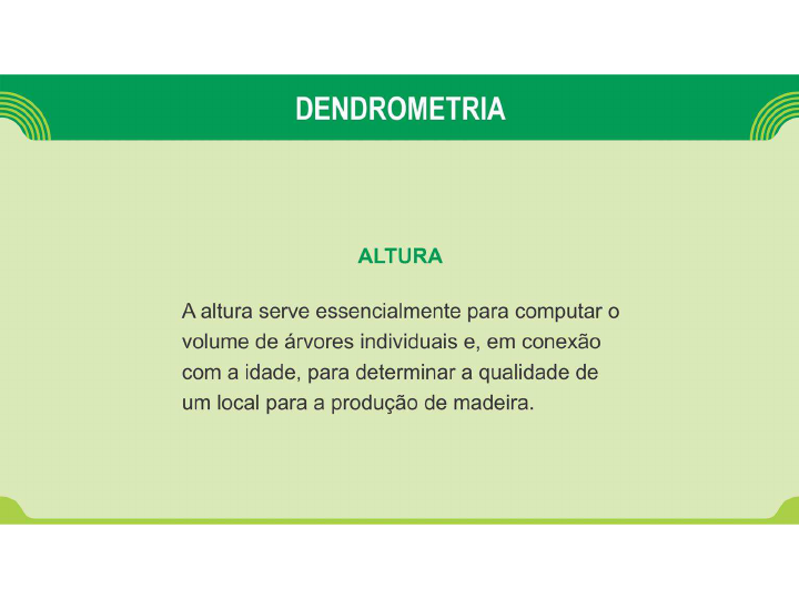 AULA 11 DENDROMETRIA ALTURA Silvicultura