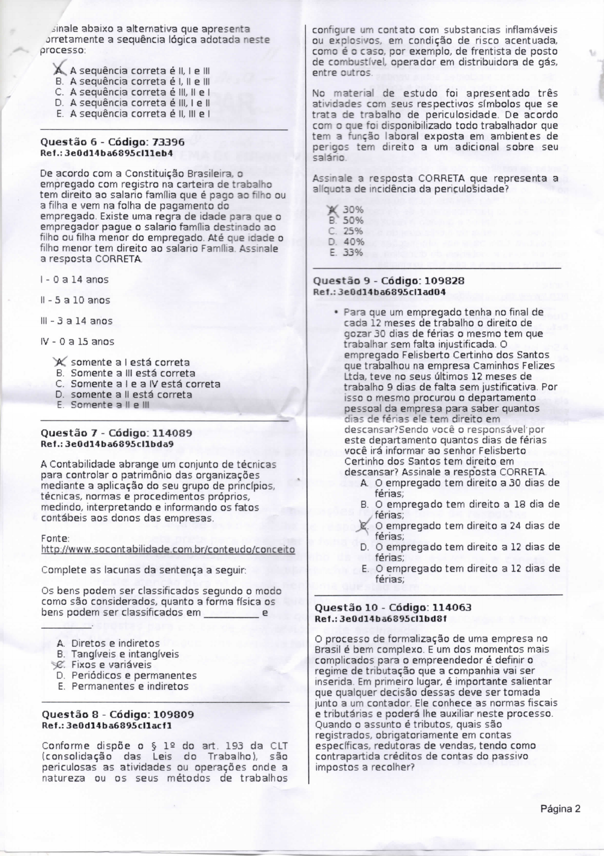 Prova De Contabilidade De Custos E Industrial Unopar