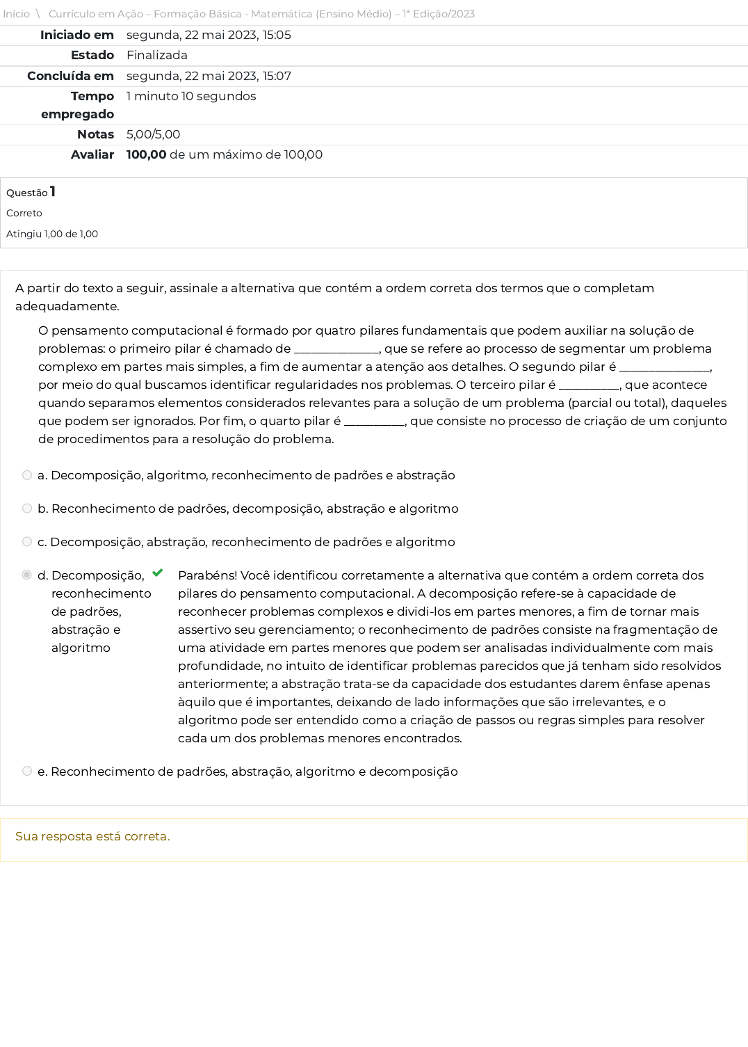 Quantos segundos possui um dia?  Questão de Matemática Básica 