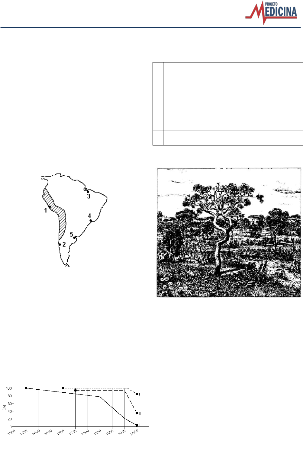 Fuvest-2001) No trajeto destacado no mapa, predominavam, até fins