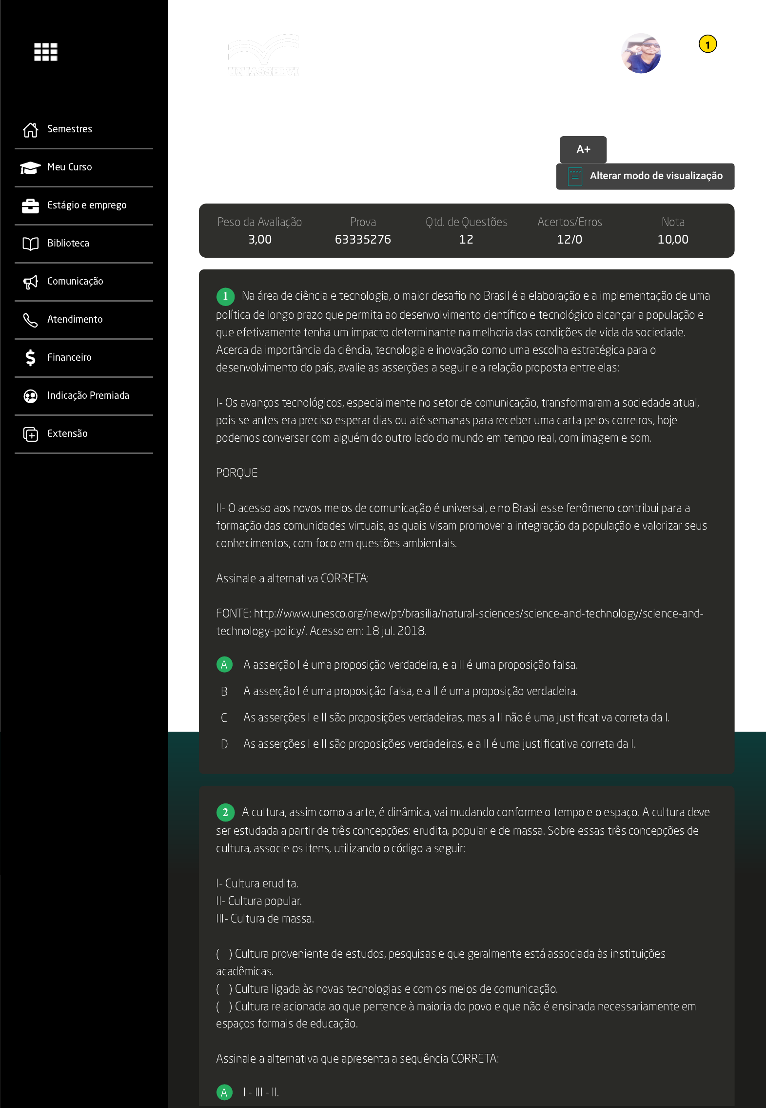 Projeto Esperança - E9G - QUIZ 1 - Conhecimentos Gerais Resposta