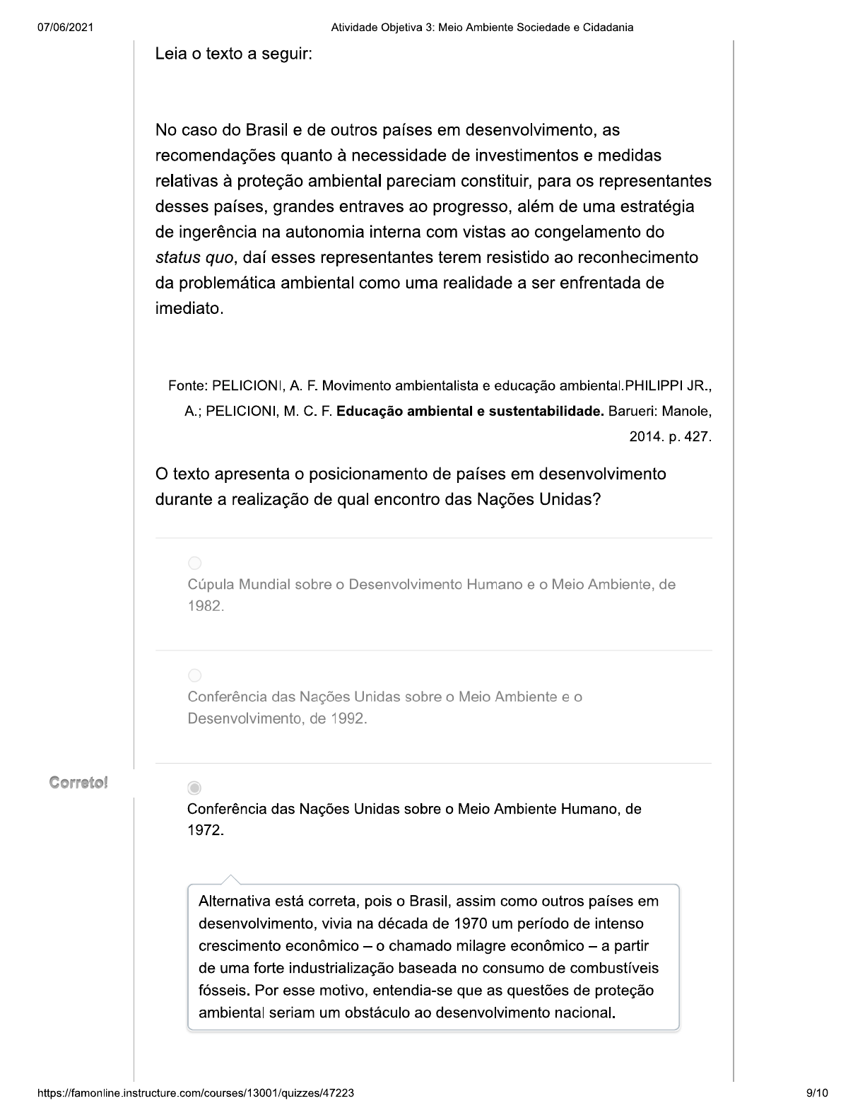 SOLUTION: Atividade objetiva 4 meio ambiente sociedade e cidadania pdf -  Studypool