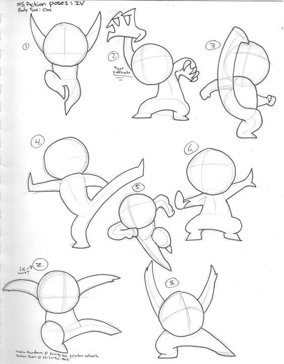 Arte no Papel Online: Ideias para desenho Poses de ação Desenho de